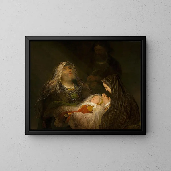 Cantique de Siméon - Aert de Gelder — framed artwork on a wall