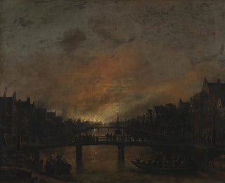 Aert van der Neer - Fire at Amsterdam by Night.webp