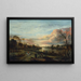 Landschap bij zonsondergang - Aert van der Neer — ingelijst kunstwerk aan de muur