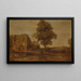 Landscape with an Inn - Aert van der Neer — framed artwork on a wall