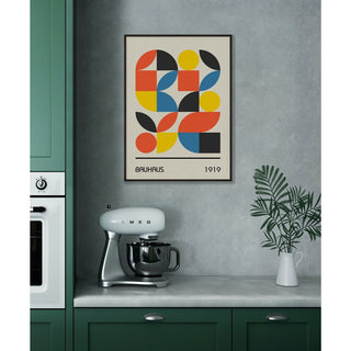 Affiche Bauhaus 1919 - Motif Géométrique Multicolore