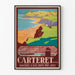 Poster Carteret vintage – Strand van de Manche en overtocht naar Jersey