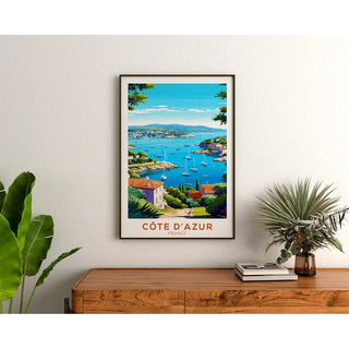 Affiche Côte d'Azur Vintage