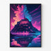 Cyberpunk Poster of Mont Saint-Michel
