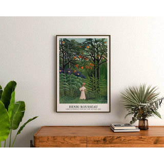 Affiche - Femme se promenant dans une forêt exotique - Henri Rousseau