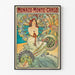 Poster Monte-Carlo Vintage door Alphonse Mucha — ingelijst kunstwerk aan de muur
