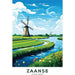 Vintage Zaanse Mills Poster - Netherlands