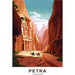 Poster Petra Jordanië Vintage