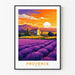 Poster Provence Vintage bij zonsondergang