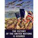 Poster Tweede Wereldoorlog - De overwinning van de Verenigde Naties is verzekerd
