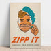 Poster Tweede Wereldoorlog - Zipp it. Careless talk costs lives door Leonard Raven-Hill