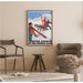 Poster Wintersport in de Alpen Vintage — weergave van het kunstwerk