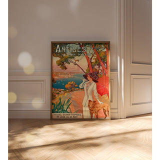 Affiche Vintage - Antibes, côte d'Azur - David Dellepiane