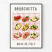 Poster decoratie keuken - Bruschetta