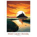 Poster van de Mont Saint-Michel Vintage