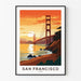 Poster van de Golden Gate van San Francisco Vintage
