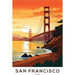 Poster van de Golden Gate van San Francisco Vintage