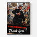 Vintage poster - Aan de Marine, Dank u wel!