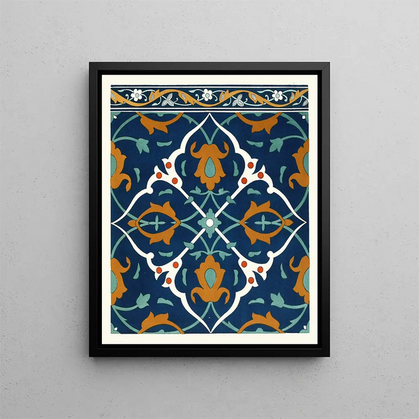 Afghan Border Commission Decorative Tile Plaque Pl 12 - Afghan Border Commission — framed artwork on a wall