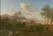Klassiek landschapsschilderij met aquaduct en forteresse - Agathon du Petitbois — weergave van het kunstwerk