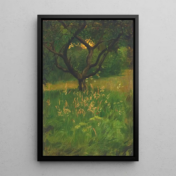 View of a Garden - Agnes Slott-Møller — framed artwork on a wall