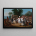 van de Linnenmarkt met een linnenkraam en een groentewinkelier op de Antillen - Agostino Brunias — ingelijst kunstwerk aan de muur