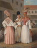 Een bruidsmeisje uit de Antillen en twee andere vrije gekleurde vrouwen - Agostino Brunias — weergave van het kunstwerk