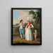 Een jong stel en een kind wandelend op de Dominicaanse Republiek - Agostino Brunias — ingelijst kunstwerk aan de muur