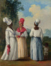 Vrouwen vrij van de Dominicaanse met kind - Agostino Brunias — weergave van het kunstwerk