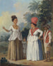 van Antilliaanse vrouwen met een kind en een zwarte dienaar - Agostino Brunias — weergave van het kunstwerk