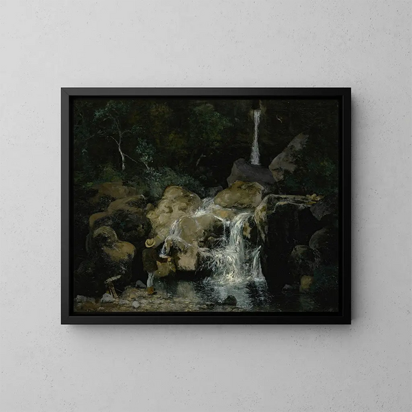 Eerbetoon aan Gustave Courbet - Aimé Perret — ingelijst kunstwerk aan de muur