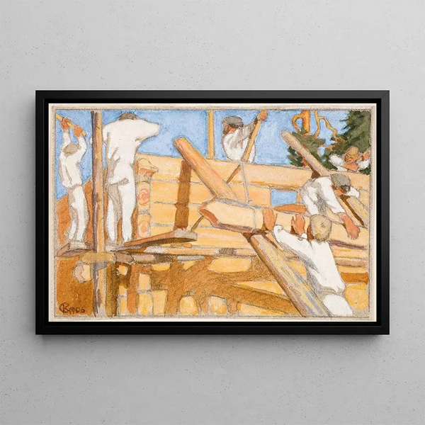 Akseli GallenKallela - A House of Stout Logs.webp