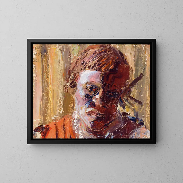 A Kikuyu man - Akseli Gallen-Kallela — framed artwork on a wall