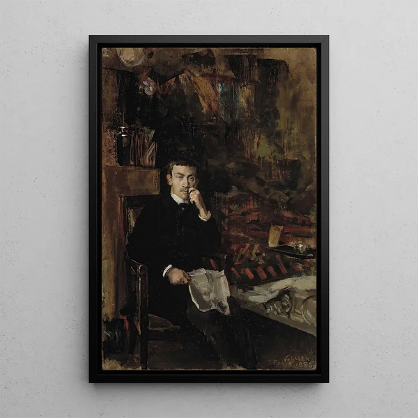 Reproductie van het schilderij Bohme portret van de Noorse kunstenaar C A Dörnberger - Akseli Gallen-Kallela