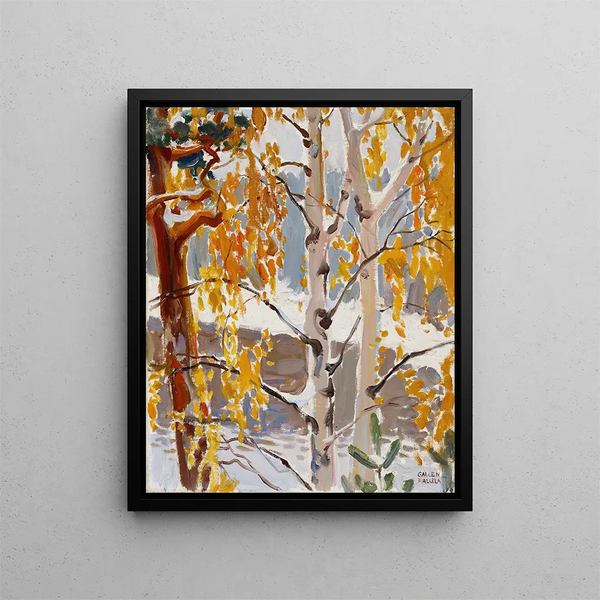 Eerste sneeuw - Akseli Gallen-Kallela — ingelijst kunstwerk aan de muur