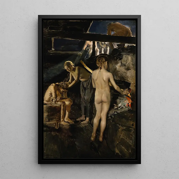 Reproductie van het schilderij in de sauna - Akseli Gallen-Kallela