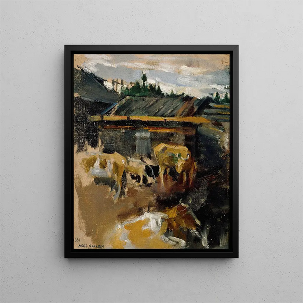 Parc à bétail - Akseli Gallen-Kallela — ingelijst kunstwerk aan de muur