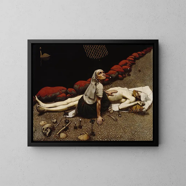 La mère de Lemminkäinen - Akseli Gallen-Kallela — framed artwork on a wall