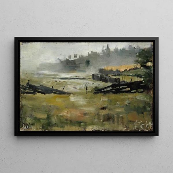 Mistig landschap - Akseli Gallen-Kallela — ingelijst kunstwerk aan de muur