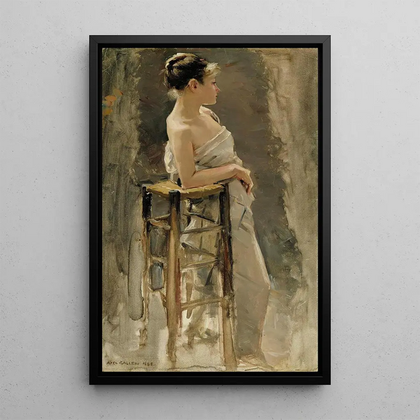 Reproductie van het schilderij Studie van model - Akseli Gallen-Kallela