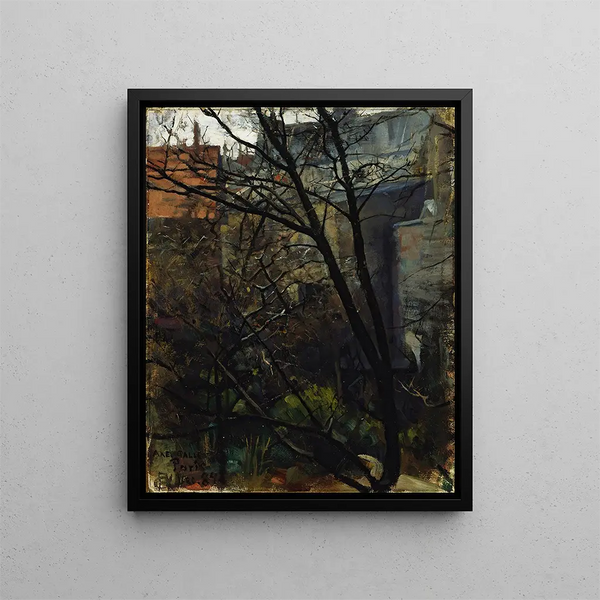 Achtertuin in Parijs - Akseli Gallen-Kallela — ingelijst kunstwerk aan de muur