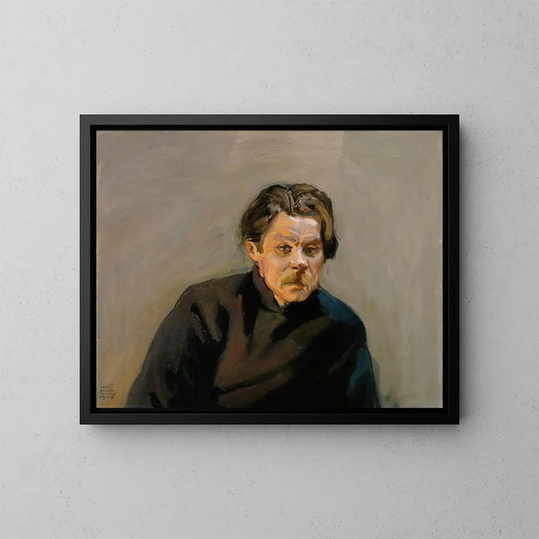 Portret van Maxime Gorki - Akseli Gallen-Kallela — ingelijst kunstwerk aan de muur