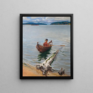 Akseli GallenKallela - Rower on the lake.webp
