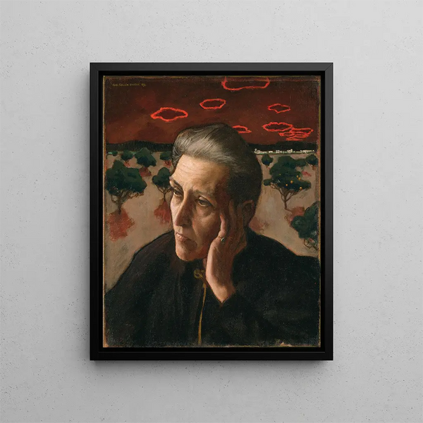 De moeder van de kunstenaars - Akseli Gallen-Kallela — ingelijst kunstwerk aan de muur