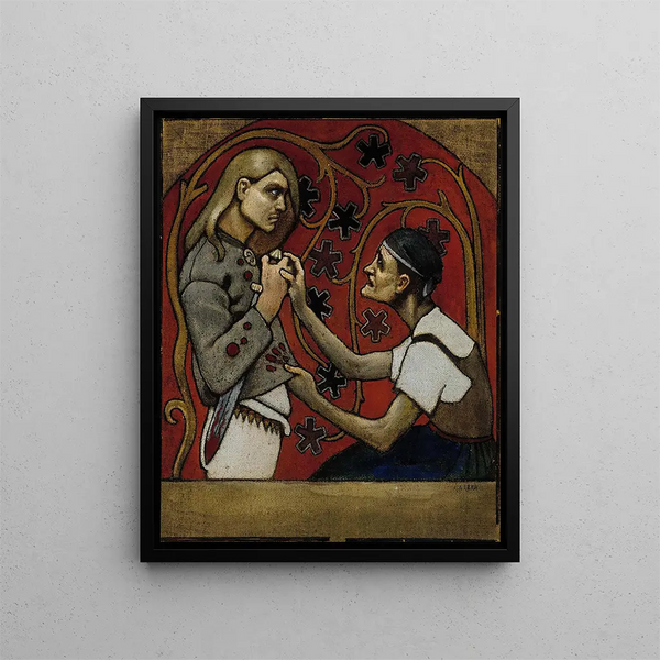 Het Fratricide - Akseli Gallen-Kallela — ingelijst kunstwerk aan de muur