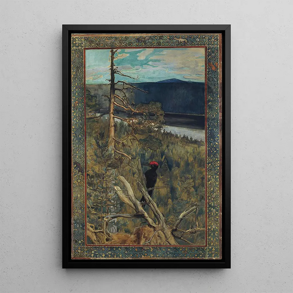 The Great Black Peak - Akseli Gallen-Kallela — framed artwork on a wall