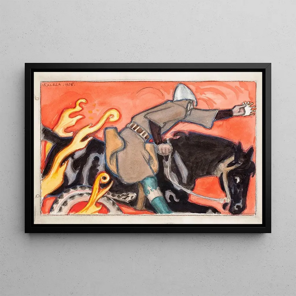 Akseli GallenKallela - The Knight and the Snake King.webp