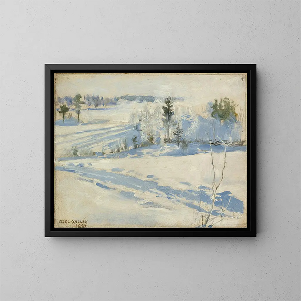 Landschap in de winter - Akseli Gallen-Kallela — ingelijst kunstwerk aan de muur