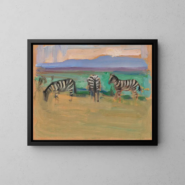 Zebra's - Akseli Gallen-Kallela — ingelijst kunstwerk aan de muur