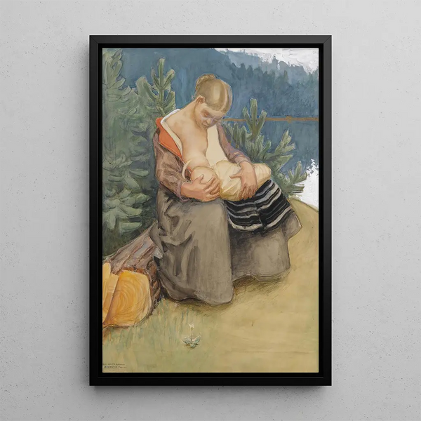 Mother and Child - Akseli Gallen-Kallela — framed artwork on a wall